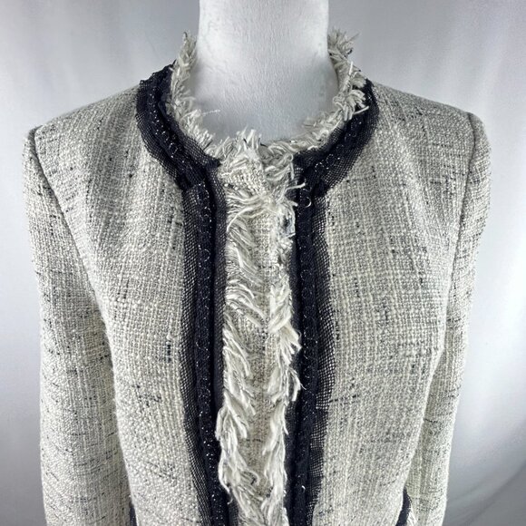 Bandolera Classic Chic Tweed Jacket Navy off-white – US 6 - Picture 2 of 10